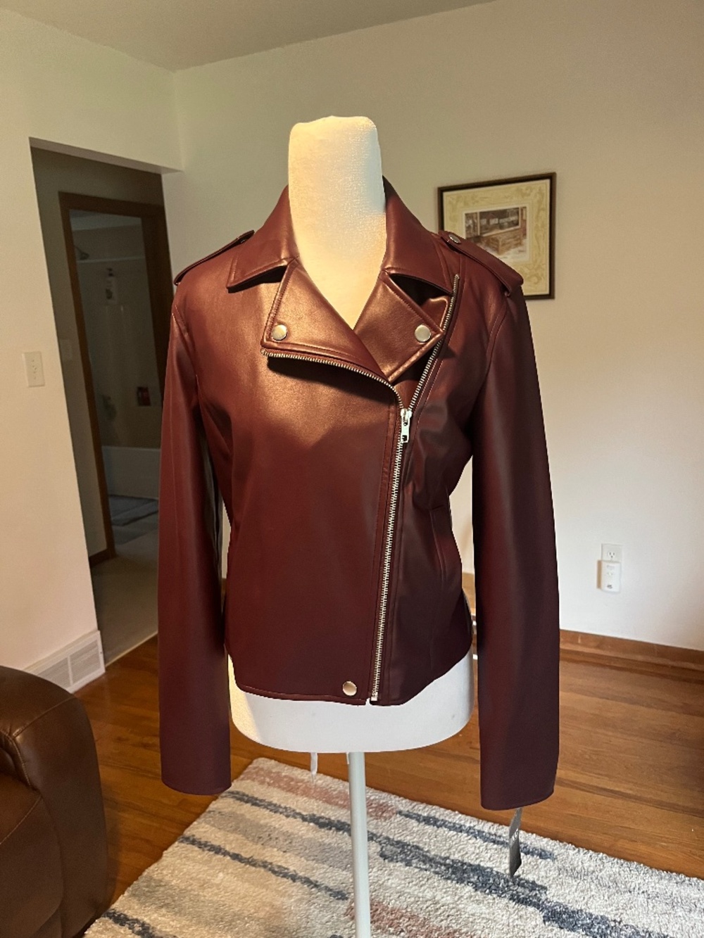 INC Pleather Moto Jacket